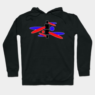 Blue and red firecrackers Hoodie